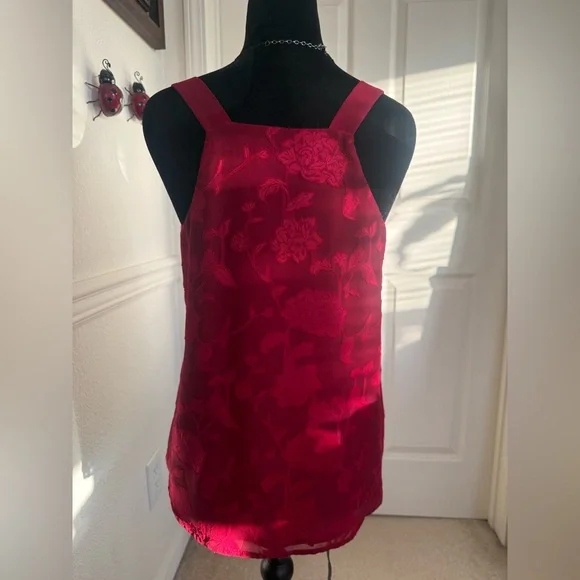 LOFT Vibrant Red Floral Camisole - Picture 2 of 6